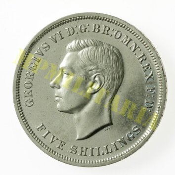 Moeda Inglesa de 5 Shillings de 1951