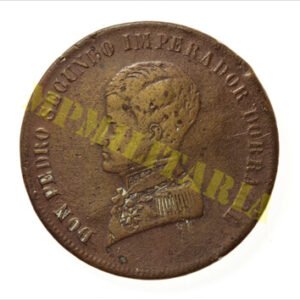 Medalha / botão Gauchesco com efígie de D. Pedro II