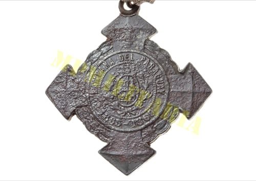 Medalha Guerra do Paraguai Virtudes Militares Sol de Bronze - Imagem 3