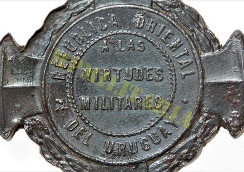 Medalha Guerra do Paraguai Virtudes Militares Sol de Bronze - Imagem 5