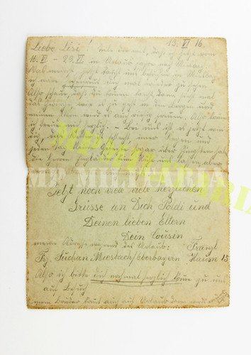 Correspondência militar Feldpostbrief 1918 - I Guerra - Imagem 3
