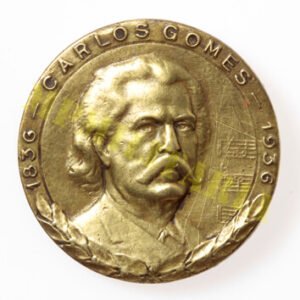 Medalha do Centenário de Nascimento de Carlos Gomes - Cabeça de Peri - 1936