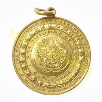 Medalha da Revolução de 1930 - 5º RM - A Mulher Paranaense