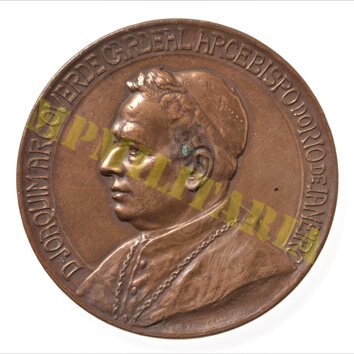 Medalha do Jubileu Episcopal de D. Joaquim Arcoverde Cardeal Arcebispo do Rio De Janeiro 1890 – 1915