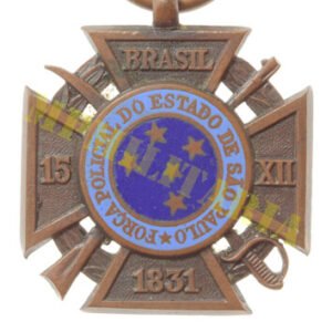Rara Medalha “Lealdade e Constância” da Força Policial de São Paulo