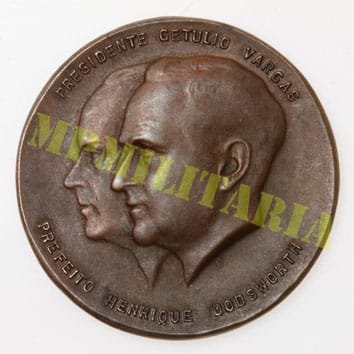 Medalha da Inauguração da Avenida Getúlio Vargas - Módulo Menor - 1943