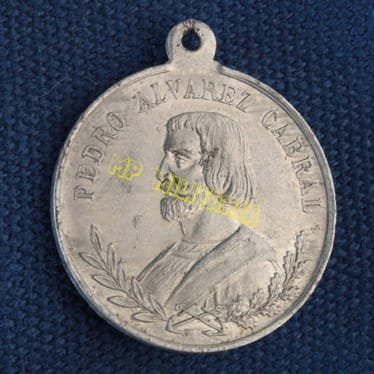 Medalha 4º Centenário do Descobrimento - Brazão / Cruz de Cristo - 1900