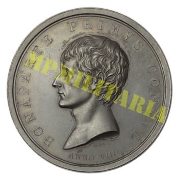 Medalha Napoleão Bonaparte 1º Cônsul - República Cisalpina Restituta - 1799
