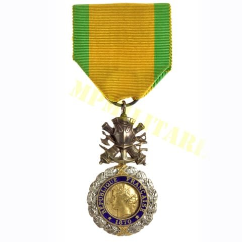 Medalha Militar Francesa “Médaille Militaire” - 3ª modelo - I Guerra