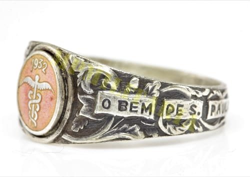 Raro Anel de Profissão - Comércio - Revolução de 1932 - Imagem 4