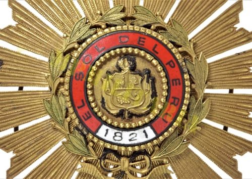 Ordem do Sol do Peru - Placa Grande Oficial - Anos 50 - Imagem 3