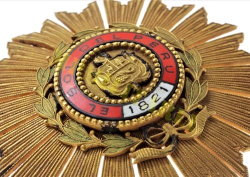 Ordem do Sol do Peru - Placa Grande Oficial - Anos 50 - Imagem 6