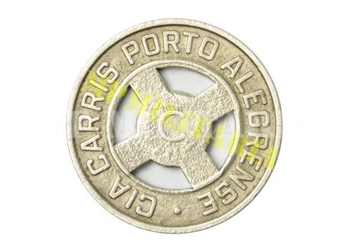 Antiga Ficha de Bonde Carris Porto Alegrense - Imagem 2