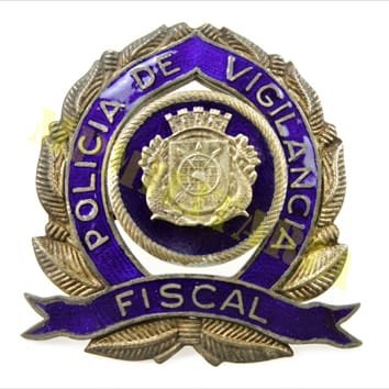 Antiga Insígnia de quepe da Polícia de Vigilância Fiscal - Rio de Janeiro