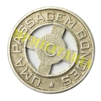 Antiga Ficha de Bonde Carris Porto Alegrense