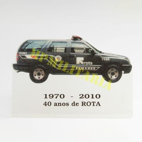 Porta canetas comemorativo dos 40 anos da ROTA – Polícia Militar de São Paulo.