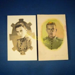 Lote de 2 fotografias de estúdio de 1934 do Exercito Brasileiro