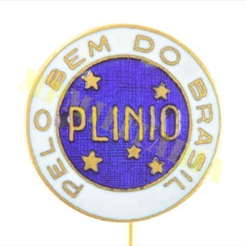 Pin Integralista campanha a presidência de Plínio Salgado - 1955
