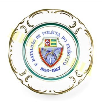 Prato Comemorativo do 1º Batalhão de Polícia do Exército - 1957