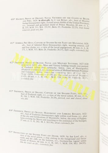 Catálogo do Leilão de Medalhas Sotheby’s - com Medalhas Brasil Holanda - Imagem 6