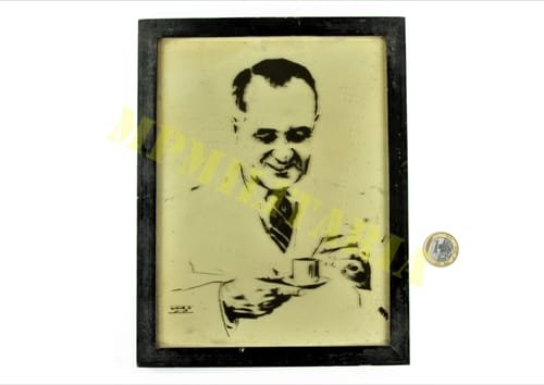 Quadro com Pintura em Vidro do Presidente Getúlio Vargas - 1942 - Imagem 2