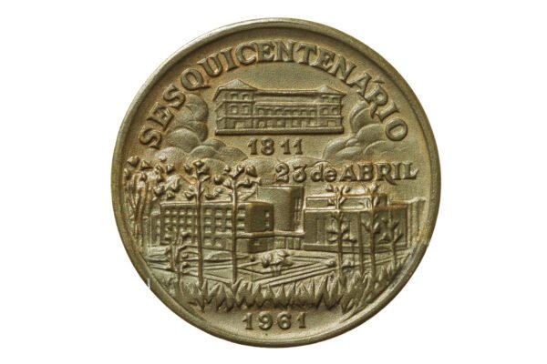MEDALHA DE 1961 DA ACADEMIA MILITAR DAS AGULHAS NEGRAS - Imagem 2