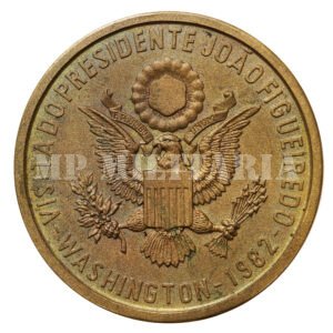 MEDALHA DA VISITA DO PRESIDENTE FIGUEIREDO AOS ESTADOS UNIDOS – 1982 WASHINGTON