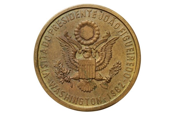MEDALHA DA VISITA DO PRESIDENTE FIGUEIREDO AOS ESTADOS UNIDOS – 1982 WASHINGTON