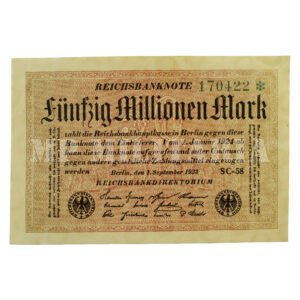 CÉDULA DE 50.000.000 DE MARCOS – 1923