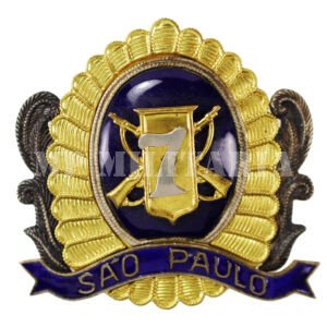 ANTIGA INSÍGNIA DE QUEPE DO 8º BATALHÃO DA FORÇA PÚBLICA DE SÃO PAULO – PRAÇA