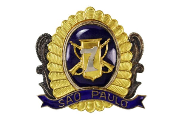 ANTIGA INSÍGNIA DE QUEPE DO 8º BATALHÃO DA FORÇA PÚBLICA DE SÃO PAULO – PRAÇA