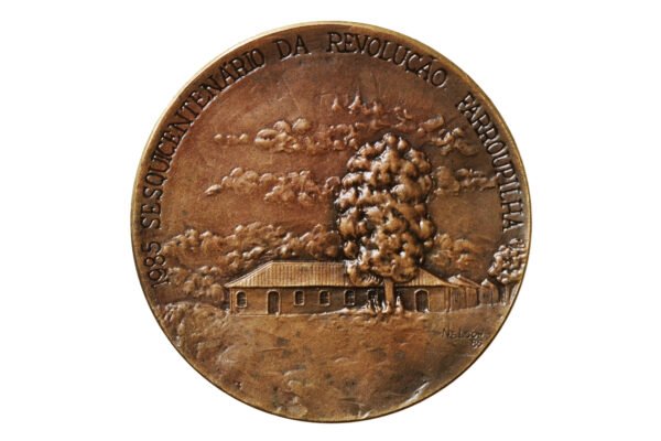 MEDALHA DO SESQUICENTENÁRIO DA REVOLUÇÃO FARROUPILHA • GAL. BENTO GONÇALVES - Imagem 2