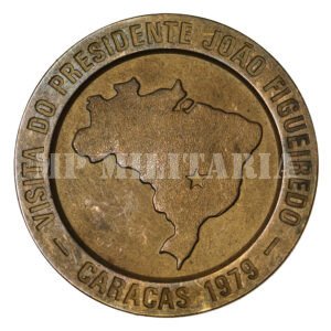 MEDALHA DA VISITA DO PRESIDENTE FIGUEIREDO A VENEZUELA • CARACAS – 1979