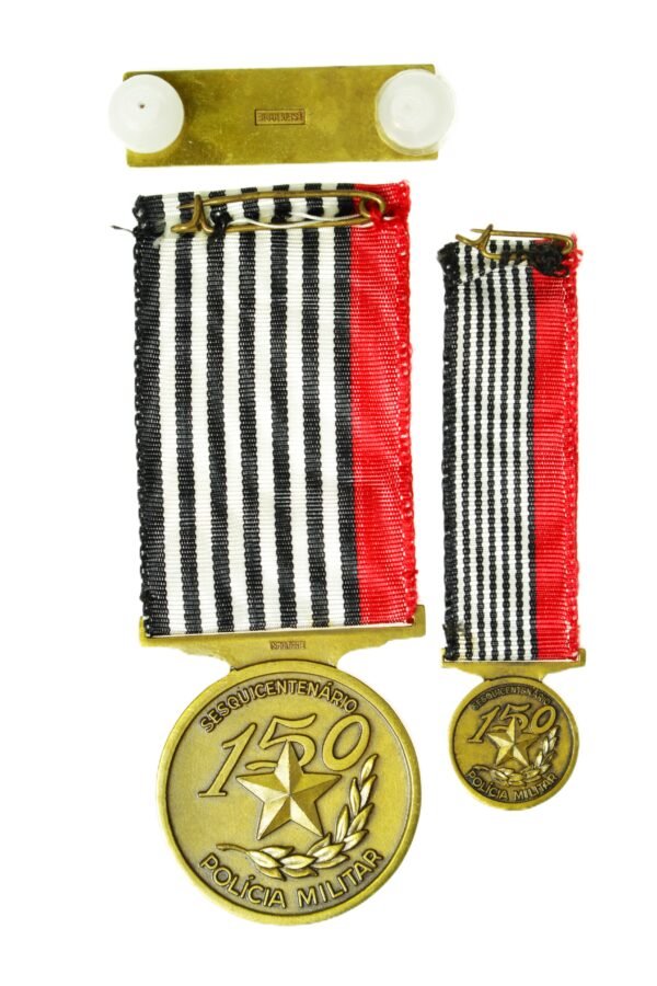 CONJUNTO DA MEDALHA SESQUICENTENÁRIO DA POLÍCIA MILITAR DO ESTADO DE SÃO PAULO – 1981 - Imagem 6
