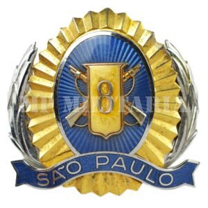 ANTIGA INSÍGNIA DE QUEPE DO 8º BATALHÃO DA FORÇA PÚBLICA DE SÃO PAULO – PRAÇA