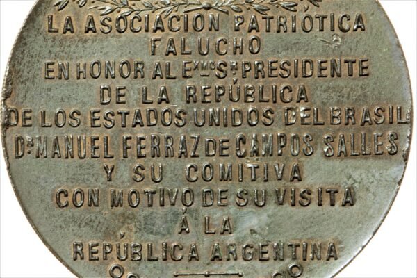MEDALHA DE 1900 ASSOCIAÇÃO PATRIÓTICA FALUCHO – VISITA DE CAMPOS SALES - Imagem 4