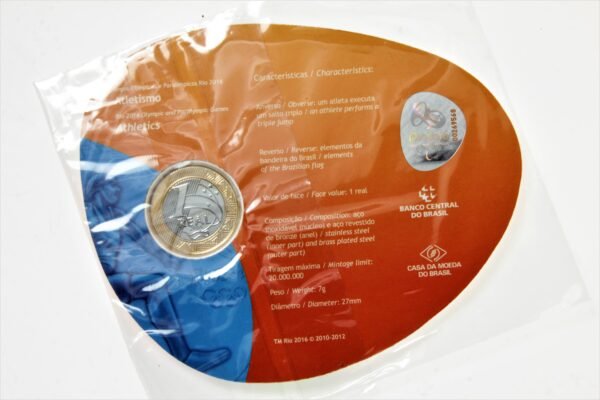 MOEDA DE 1 REAL OLÍMPIADAS ∙ ATLETISMO - NO BLISTER OFICIAL - Imagem 3