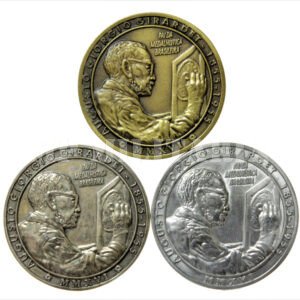 CONJUNTO DE 3 MEDALHAS HOMENAGEM DA SOCIEDADE NUMISMÁTICA BRASILEIRA A GIRARDET