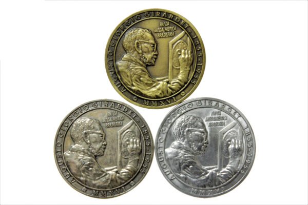 CONJUNTO DE 3 MEDALHAS HOMENAGEM DA SOCIEDADE NUMISMÁTICA BRASILEIRA A GIRARDET
