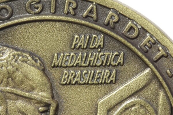 CONJUNTO DE 3 MEDALHAS HOMENAGEM DA SOCIEDADE NUMISMÁTICA BRASILEIRA A GIRARDET - Imagem 11