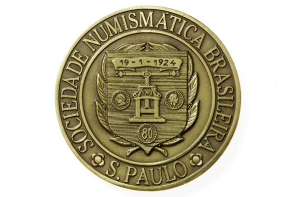 CONJUNTO DE 3 MEDALHAS HOMENAGEM DA SOCIEDADE NUMISMÁTICA BRASILEIRA A JULIUS MEILI - Imagem 4