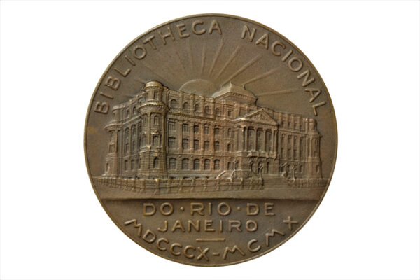 MEDALHA DE 1910 INAUGURAÇÃO DO EDIFÍCIO DA BIBLIOTECA NACIONAL – L. BOTTÉE - Imagem 2
