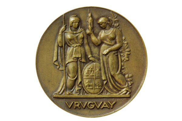 MEDALHA DO PRIMEIRO ANIVERSÁRIO DO INSTITUTO URUGUAIO DE NUMISMÁTICA – 1956