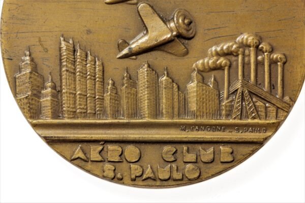 MEDALHA DE 1934 DO 1º CONGRESSO NACIONAL DE AERONÁUTICA - Imagem 4
