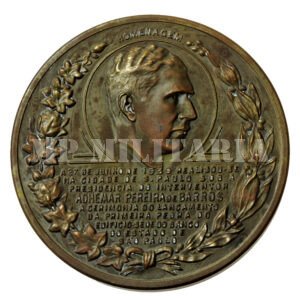 MEDALHA DA PEDRA FUNDAMENTAL DO BANCO DO ESTADO DE SÃO PAULO – ADHEMAR DE BARROS – 1939