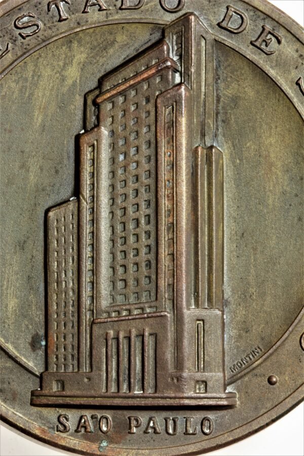 MEDALHA DA PEDRA FUNDAMENTAL DO BANCO DO ESTADO DE SÃO PAULO – ADHEMAR DE BARROS – 1939 - Imagem 6