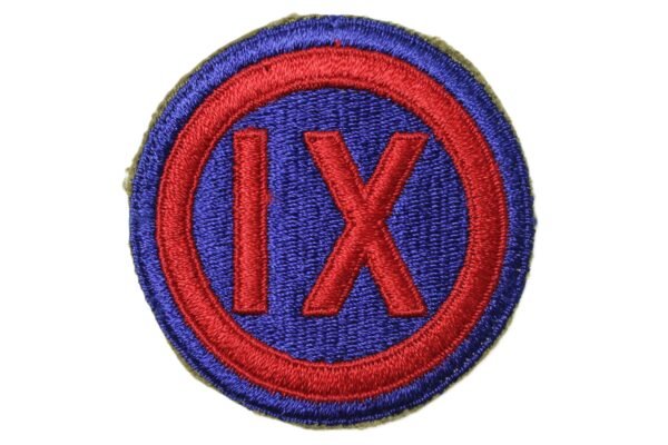PATCH DO IX CORPO DE EXÉRCITO AMERICANO • 9th ARMY CORPS - II GUERRA