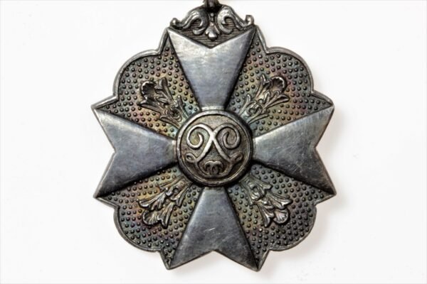 MEDALHA BELGA DE TEMPO DE SERVIÇO LEOPOLDO II – GRAU PRATA - Image 3