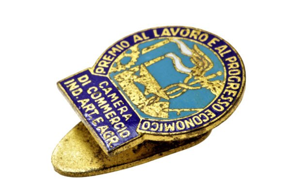 ANTIGO DISTINTIVO / PIN DA CAMARA DI COMMERCIO DI MILANO – PREMIO AL LAVORO E AL PROGRESSO ECONOMICO - Imagem 2