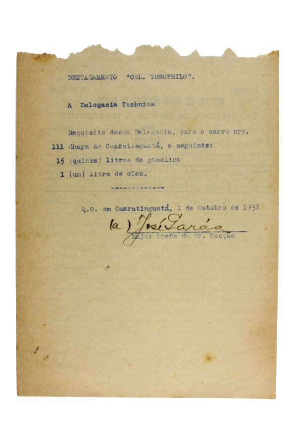 DOCUMENTO / IMPRESSO DA ESTRADA DE FERRO CENTRAL DO BRASIL – REVOLUÇÃO DE 1932 - Imagem 3
